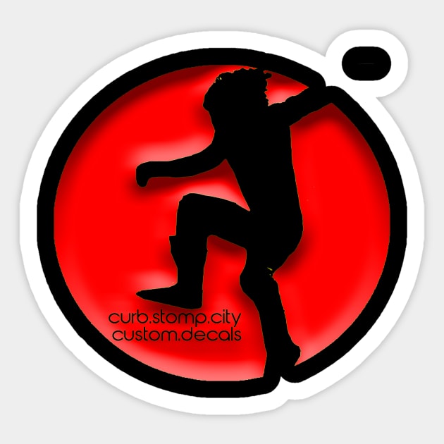 Curb Stomp- Red Sticker by SrikSouphakheth